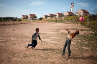 Improvised football field next to Karmel settlement. Umm al Kheir, January 2010. Photo: Eduardo Soteras